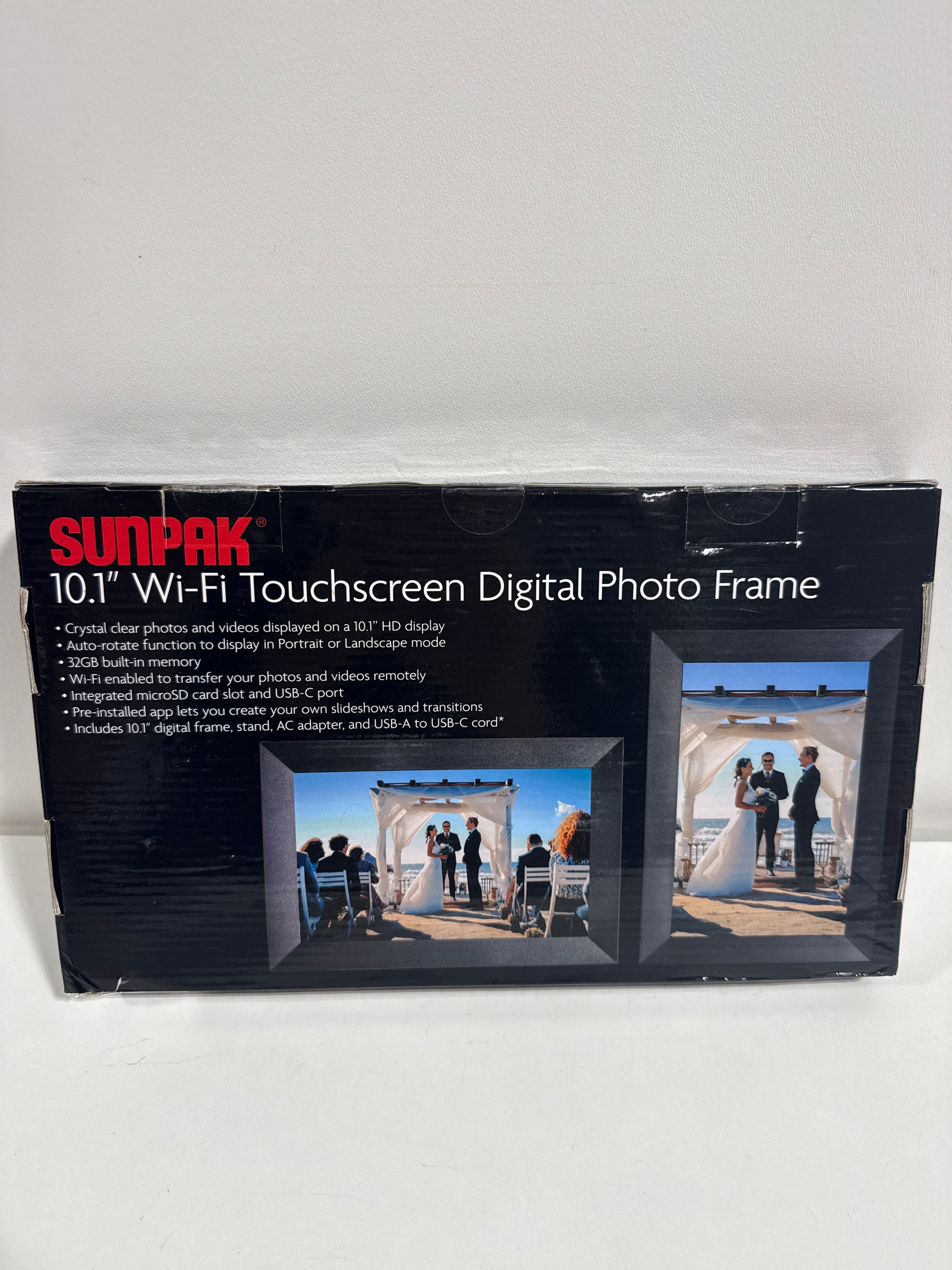 Sunpak - 10.1” Wi-Fi Touchscreen Digital Frame - Black - *Cameras Camcorders & Drones