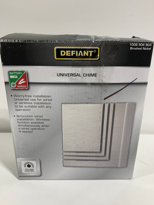 Wireless or Wired Doorbell Chime, Brushed Nickel