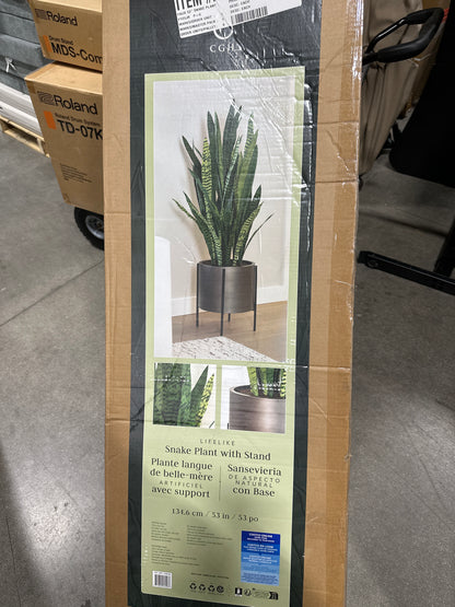 Kirkland 53” Faux Snake Plant with Stand