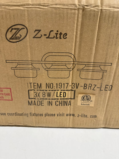 Z-Lite Optum 23 Inch 3 Light LED Bath Vanity Light Optum - 1917-3V-BRZ-LED - Transitional
