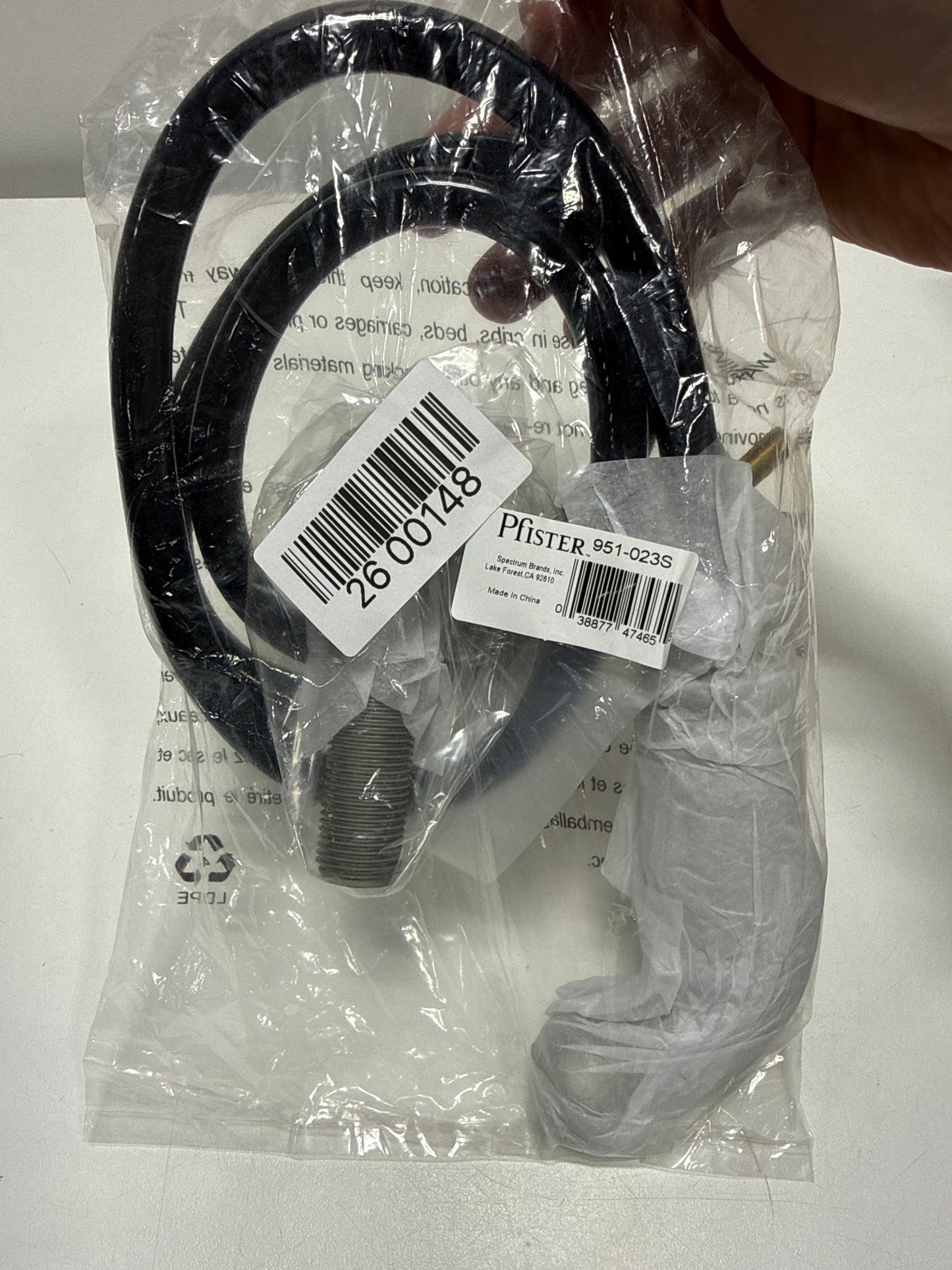 Pfister Pfister 951-023S Side Sprayer Hose and Hose Guide Assembly