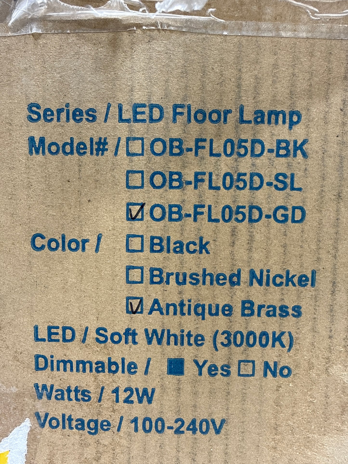 O’Bright Dimmable LED Pharmacy Floor Lamp 12W LED Full Range Dimming 360 Degree