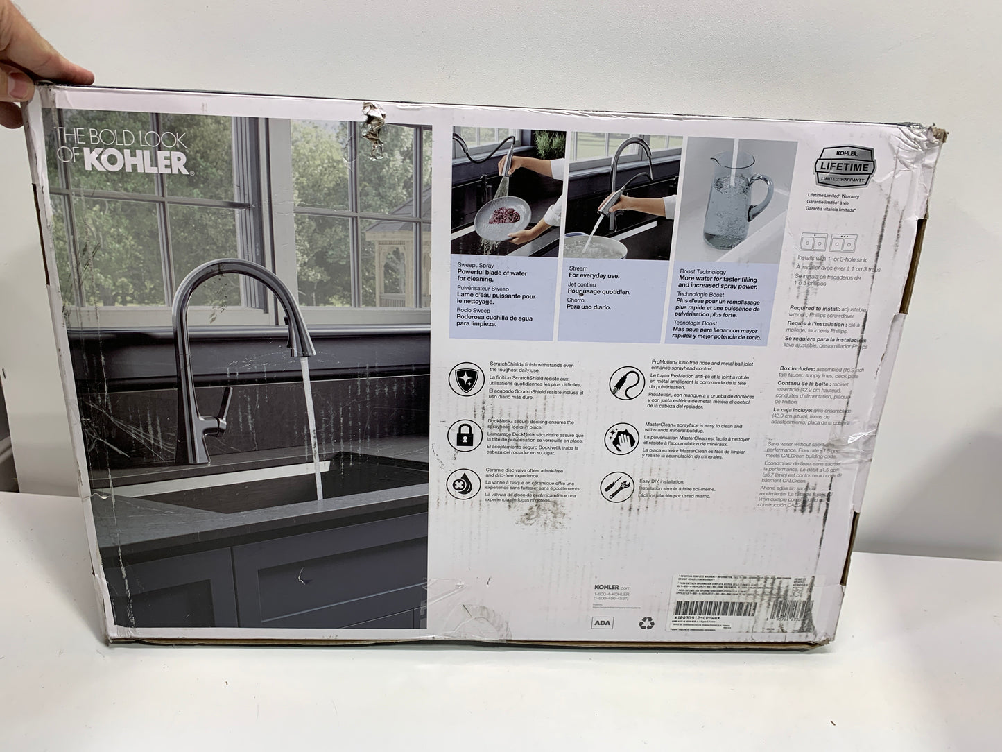 Kohler Guild Pull-down Kitchen Sink Faucet with Three-function Sprayhead