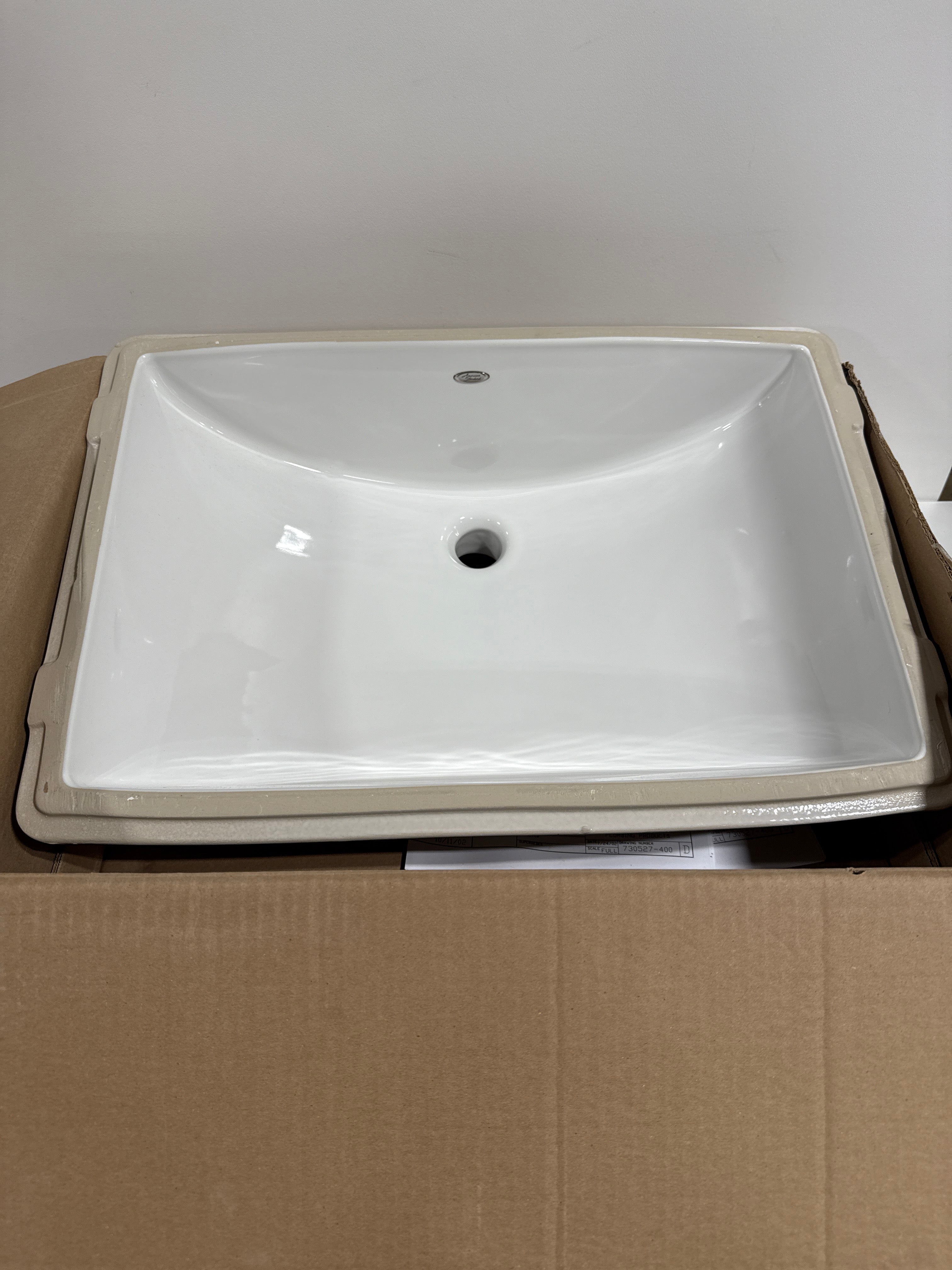 American Standard Studio Undercounter Sink with Mounting Kit White - *Plumbing