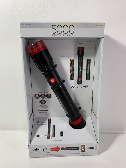 Infinity X1 5000L Dual Power Focusing Flashlight