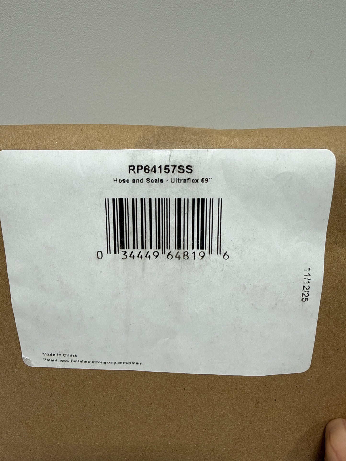 Delta Hand Shower Hose & Gaskets - 69 UltraFlex in Stainless RP64157SS