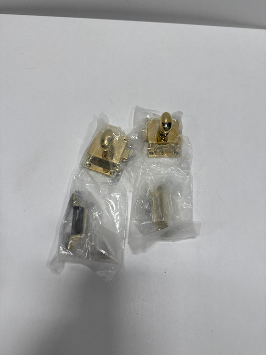 2 x Emtek 2270 Traditional 2-15/16 Inch Long Cabinet Latch Unlacquered Brass