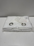 Exclusive Home Sateen Kids Twill Woven Room Darkening Blackout Grommet Top Curtain Panel Pair 52 X63 Winter White