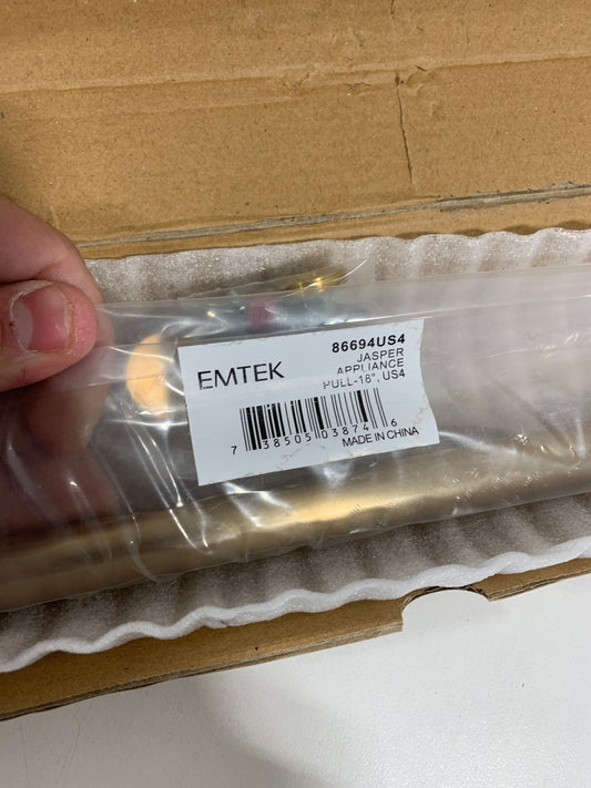 Emtek Jasper Appliance Pull 18 Center-to-Center Satin Brass