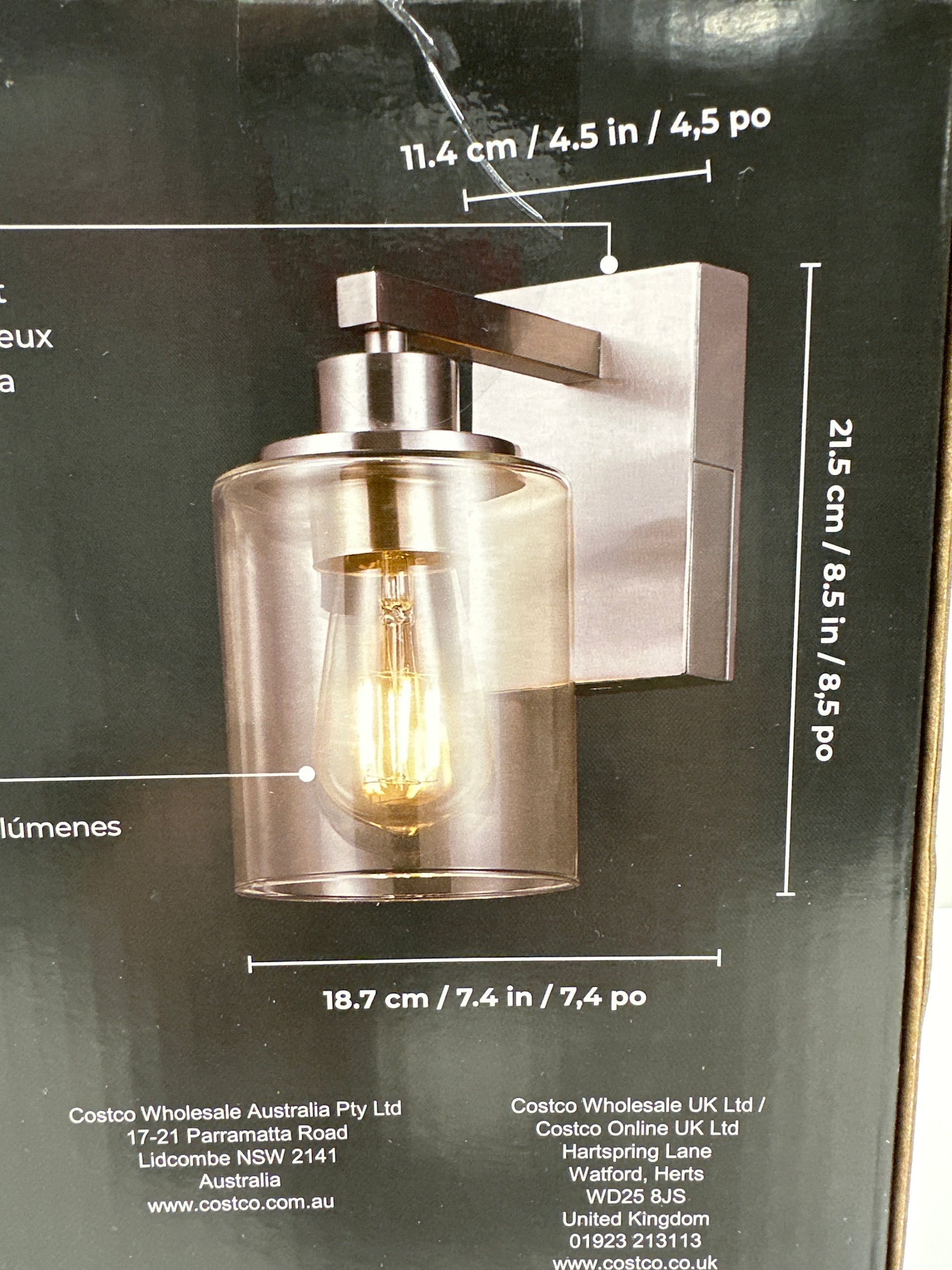 Globe Electric Rechargeable Glass Wall Sconce 2-pack - *Lighting & Electrical