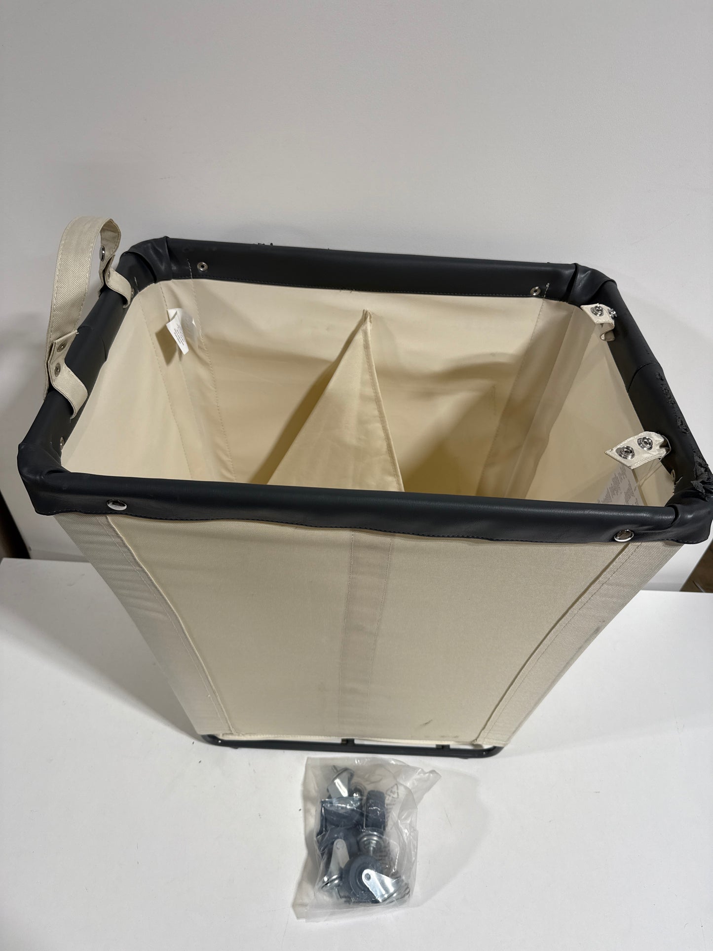 See Desc Seville 2 Section Laundry Hamper