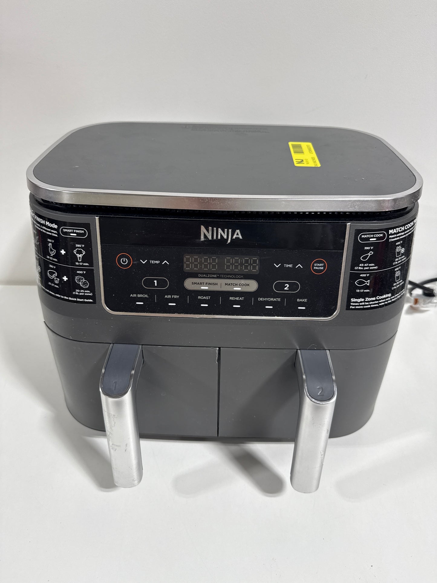 Used Nutri Ninja Foodi 6-in-1 8qt 2-Basket Air Fryer with DualZone Technology