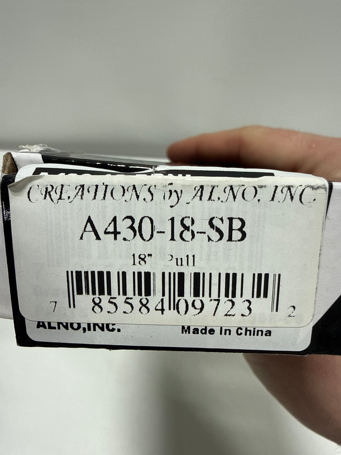 Alno A430-18 Vogue 18 Center to Center Luxury Modern Solid Brass Cabinet Handle / Drawer