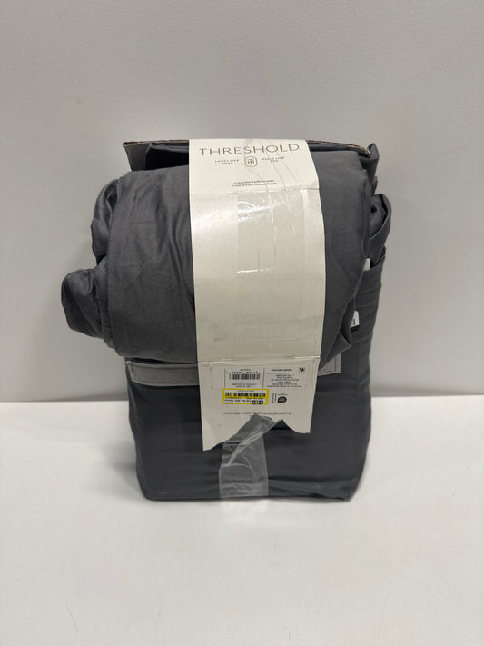 Full 6pc 800 Thread Count Solid Sheet Set Gray - Threshold™: Cotton Sateen, Includes 4 Pillowcases, Fits up to 18" Mattress