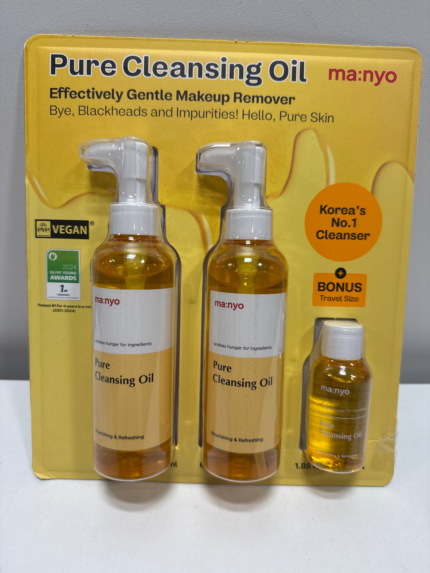 Pure Cleansing Oil by Ma:nyo Gentle Makeup Remover Korea's #1 Cleanser W/Bonus