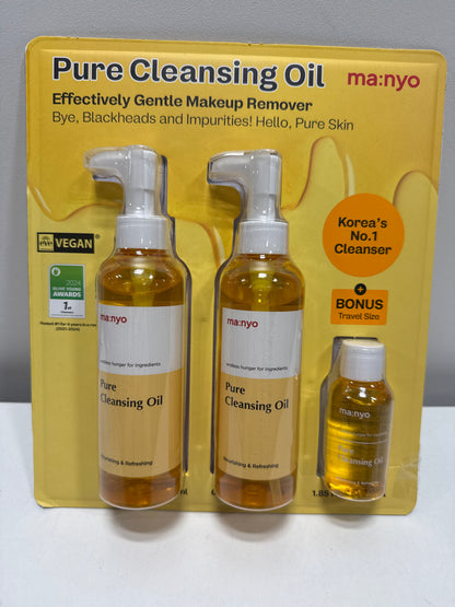 Pure Cleansing Oil by Ma:nyo Gentle Makeup Remover Korea's #1 Cleanser W/Bonus