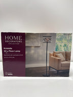 Kristella 57 in. Black Crystal Standard Floor Lamp