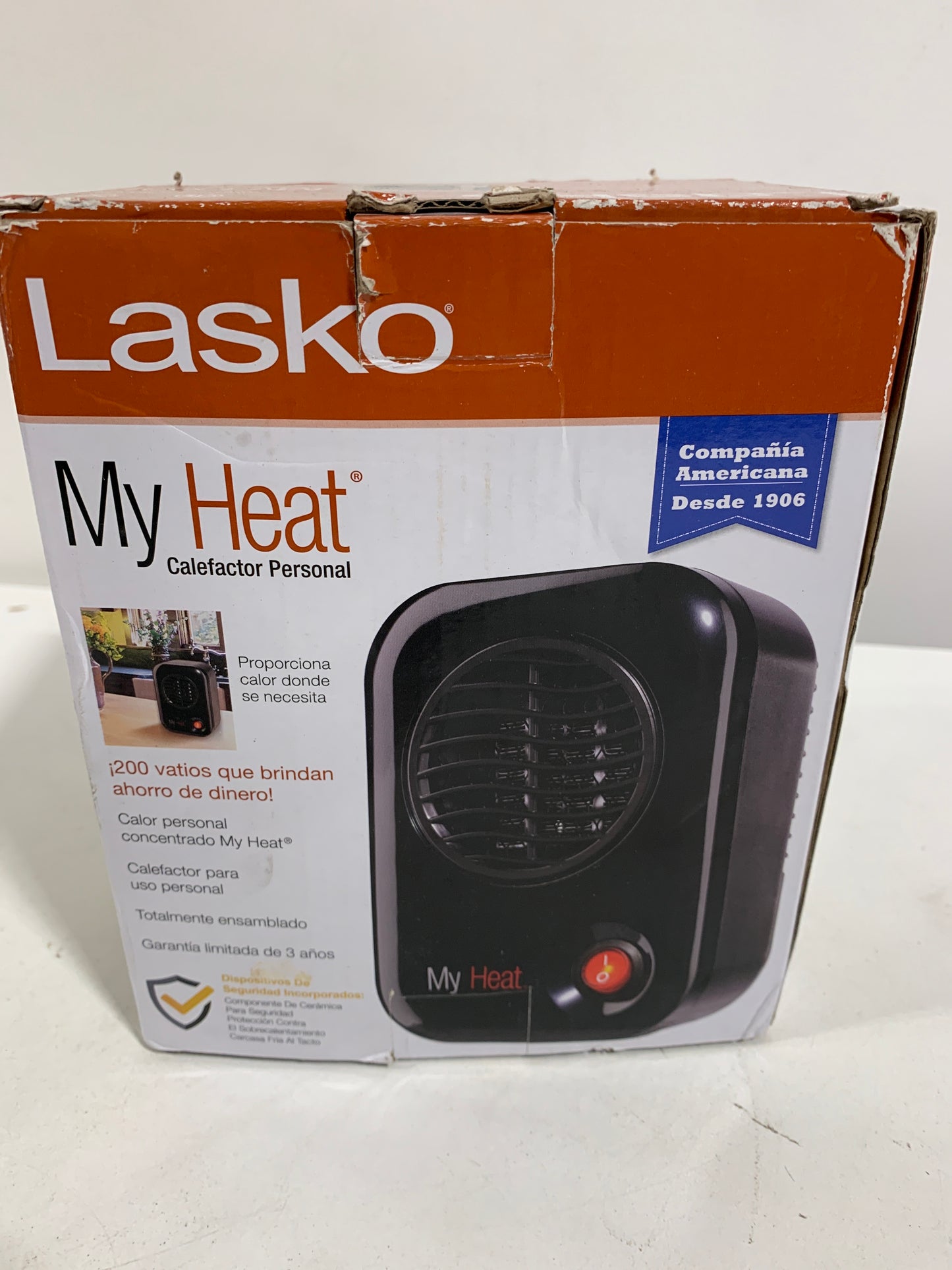 MyHeat 200-Watt Electric Portable Personal Space Heater, Black