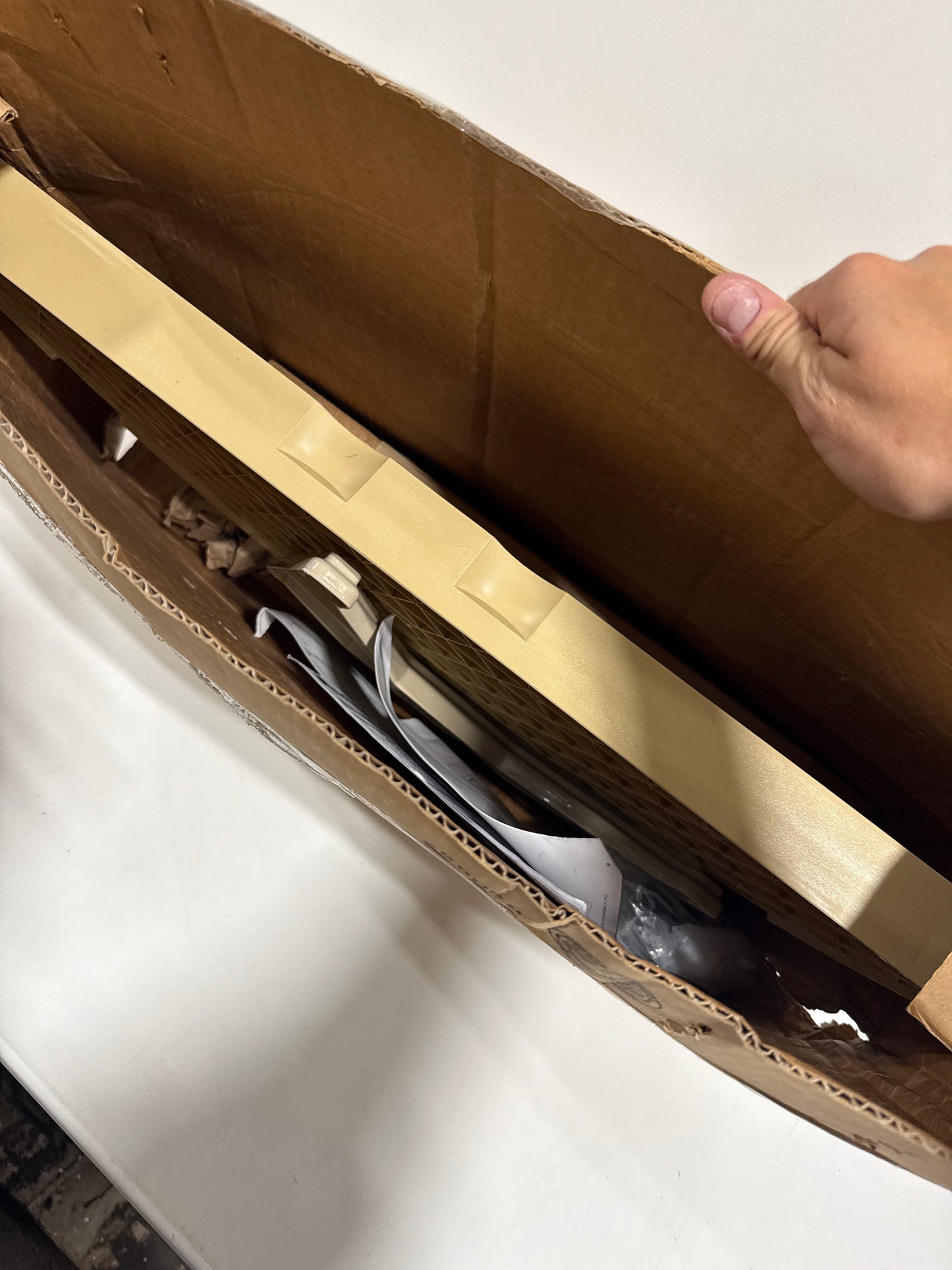 Rev-a-Shelf 6881-31-52 Classic Single 1 Shelf 31" Half Moon Pivot and Slide Lazy Susan for Blind Corner Cabinets Almond