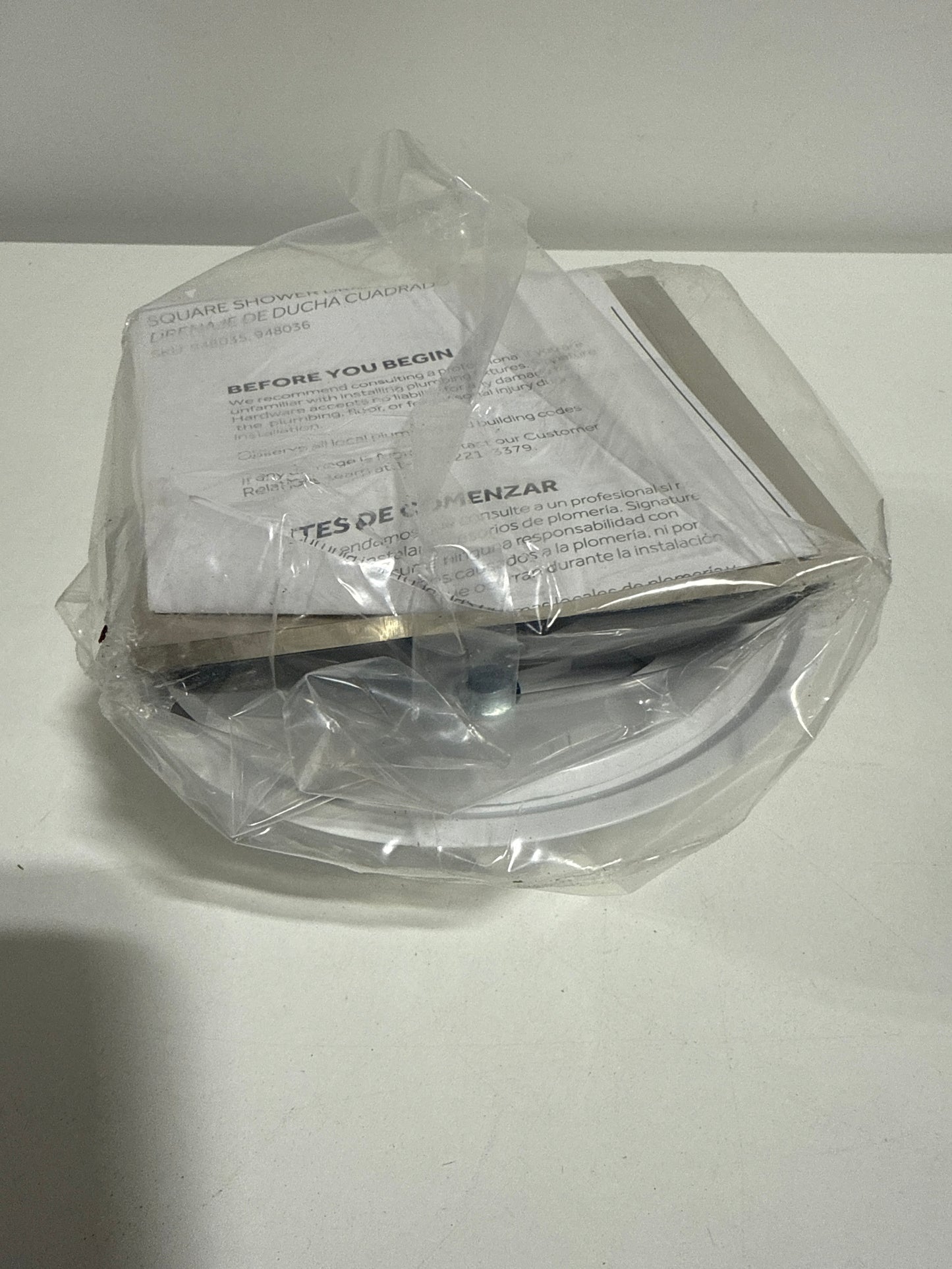 Signature Hardware 948036 Menlo Square Shower Drain with Flange Polished Nickel