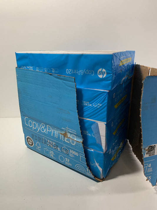 HP Printer Paper Copy & Print 20lb 8.5x11 4 Bulk Packs White 3000 Sheets