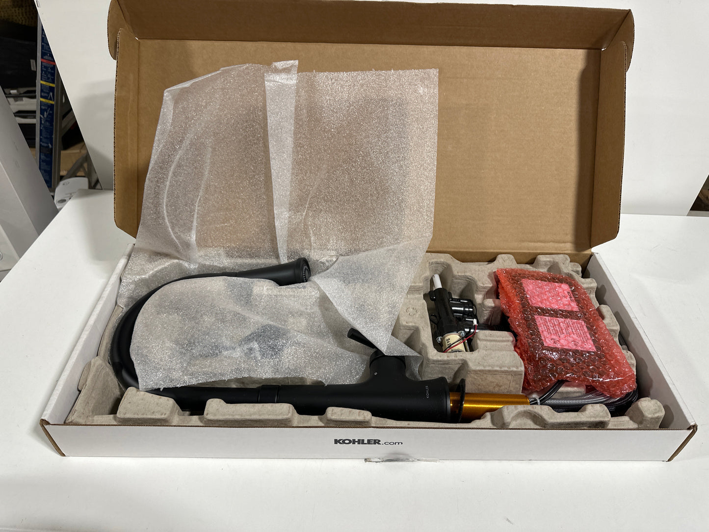 KOHLER K-23766-BL Tone Pull Down Sprayer Touchless Faucet for Kitchen Sink Matte Black - *Plumbing