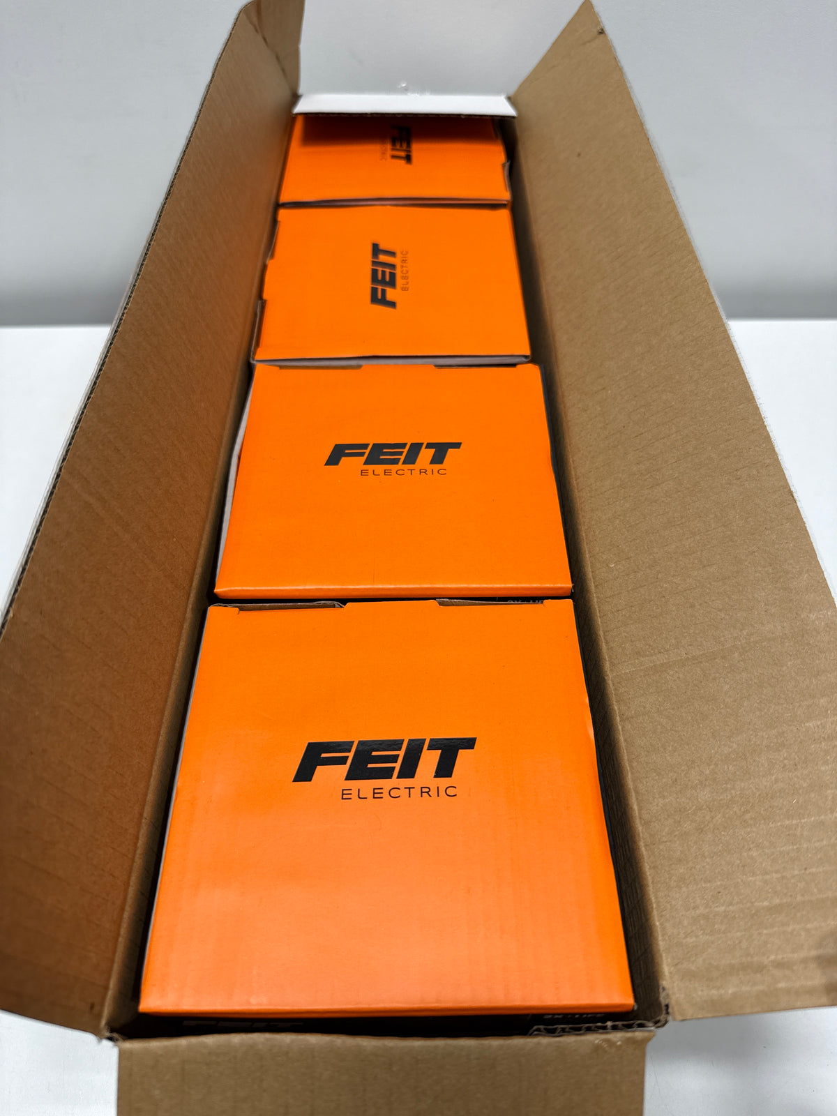 4 x Feit Single 9.4 Watt Dimmable BR40 Medium (E26) LED Bulb - 850 Lumens, 2700K, and 90CRI
