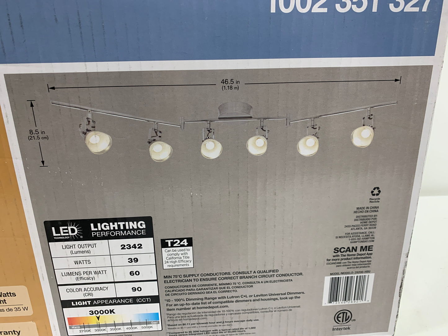 6-Light 4 ft. Chrome Integrated LED Track Lighting Kit