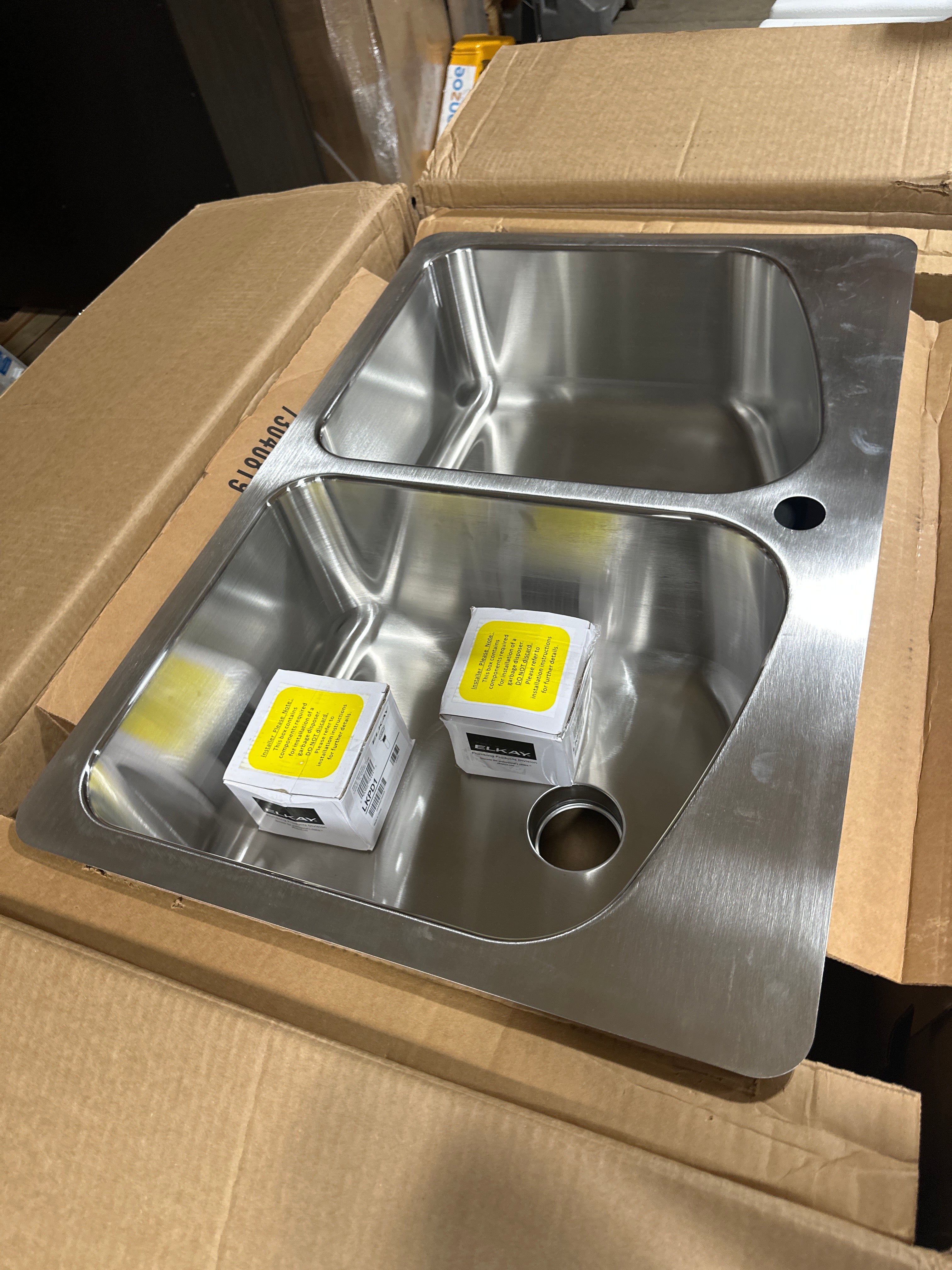 Elkay LKHSR33229PD Lustertone 33" Drop in Double Basin Stainless Steel