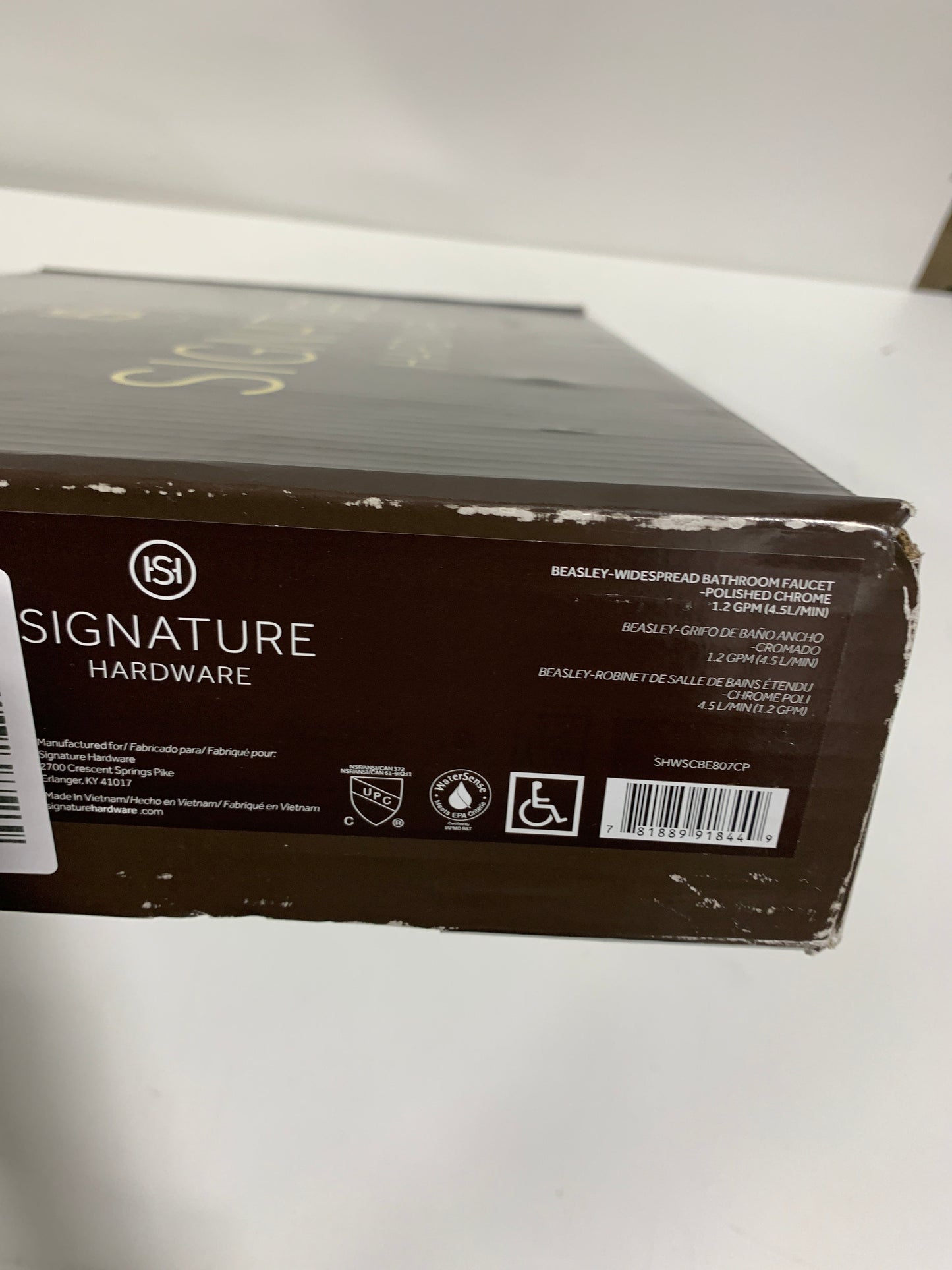 Signature Hardware 948585 Beasley 1.2 GPM Widespread Bathroom Faucet with Pop-up Drain Assembly Chrome