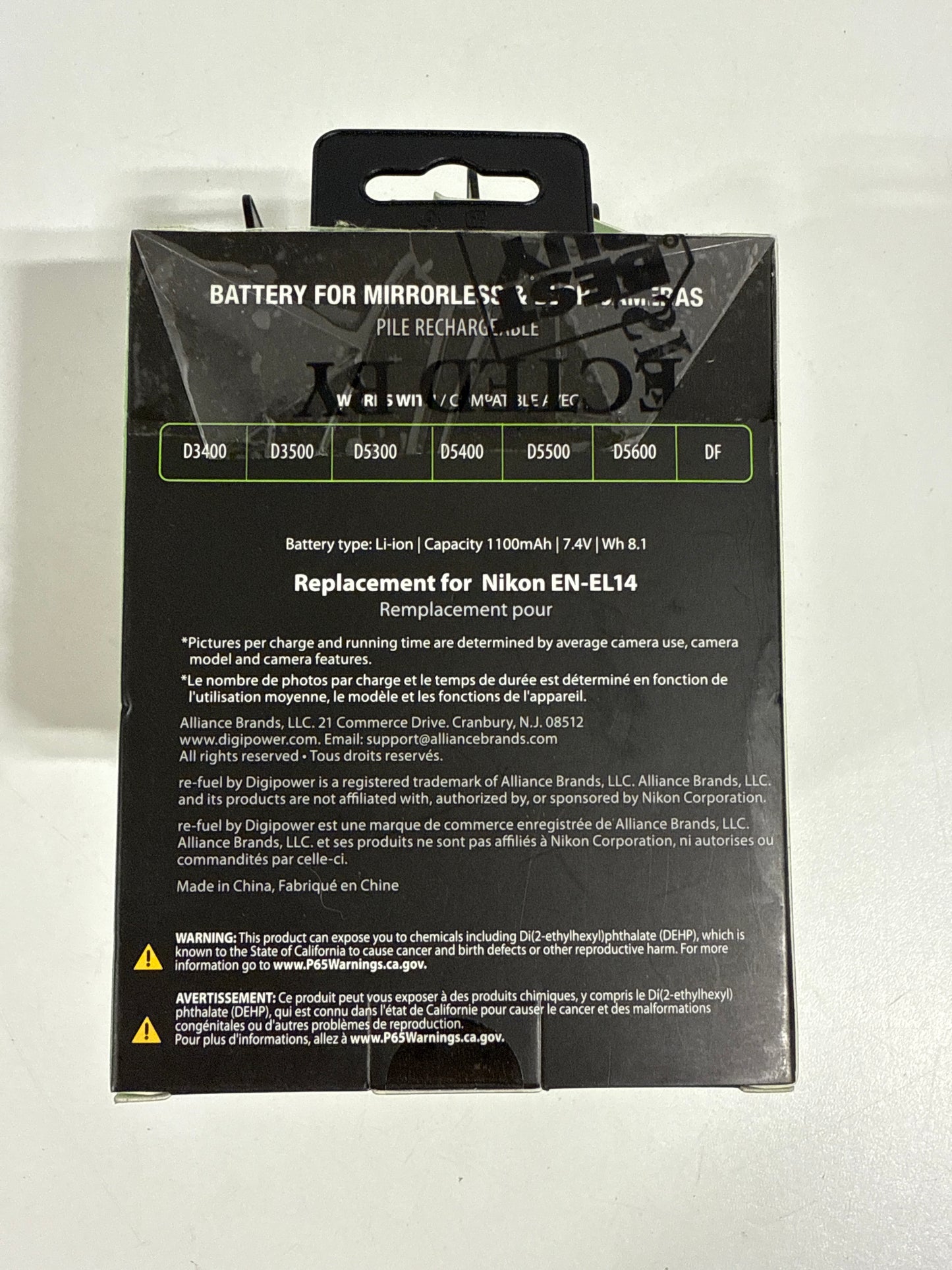 5 Digipower - Digital Camera Replacement Battery for Nikon EN-EL14 Battery Pack