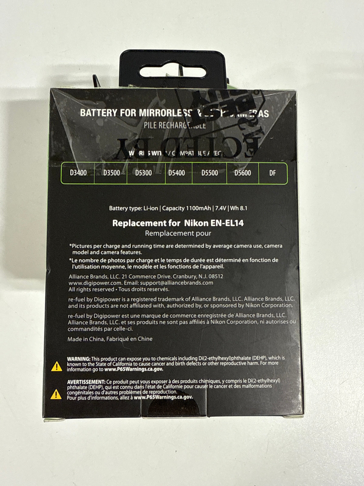 5 Digipower - Digital Camera Replacement Battery for Nikon EN-EL14 Battery Pack - *Cameras Camcorders & Drones