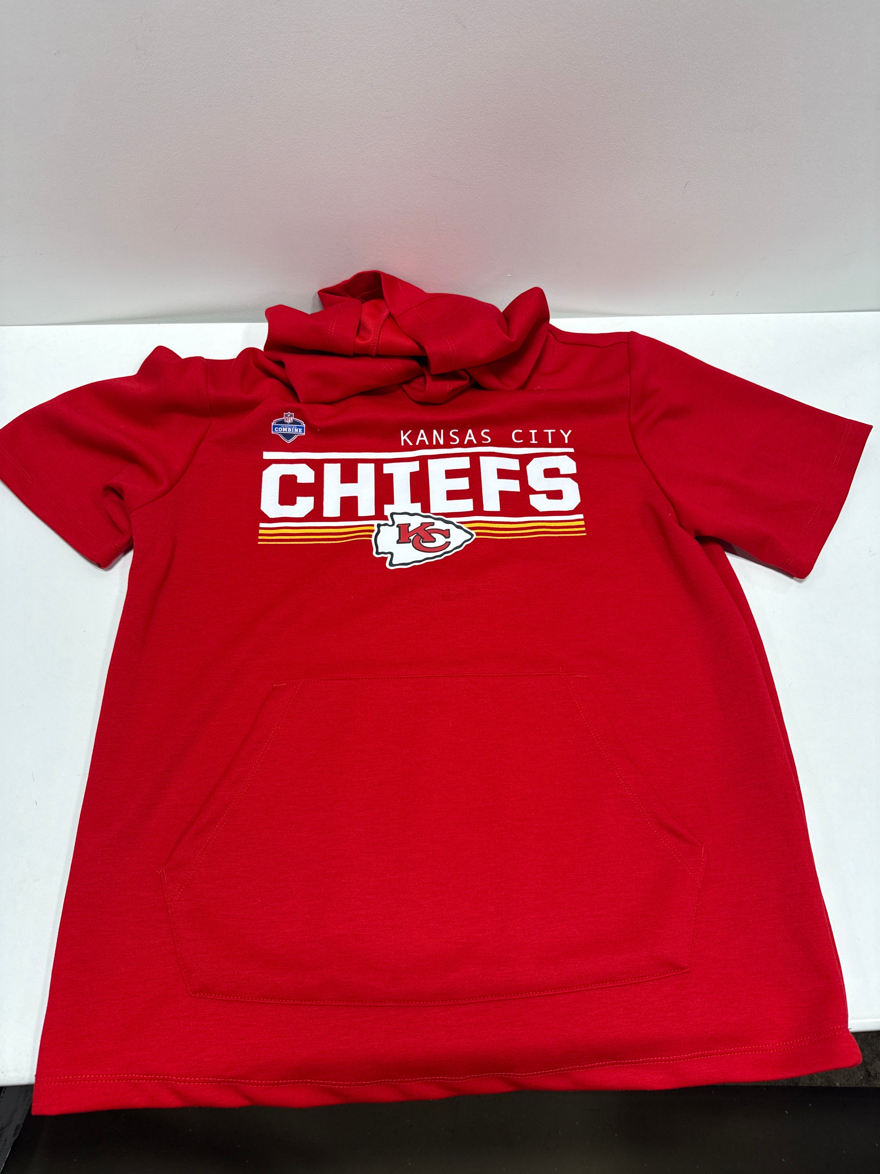 NFL Kansas City Chiefs Men's Short Sleeve Hooded Sweatshirt -