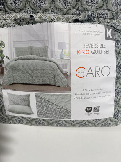 Caro Home 3-piece Cotton Quilt Set, King