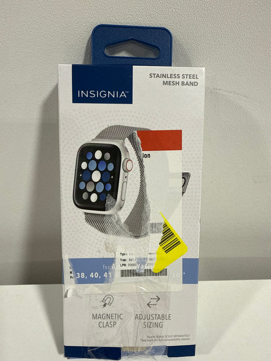 Insignia™ - Stainless Steel Mesh Band for Apple Watch 38mm, 40mm, 41mm, SE, and 42mm Series 10 - Silver