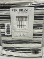 Sawyer Mill Ticking Stripe 72 in. L X 16 in. W Cotton Valance in Country Black Soft White