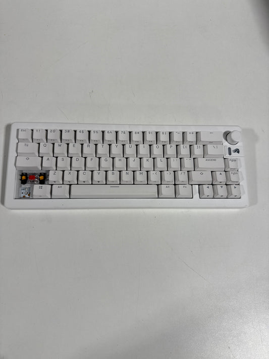 Used Glorious - GMMK 3 65% Wired Mechanical Linear Switch Gaming Keyboard with Hot-swappable Switches - White