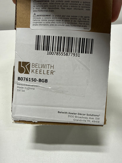 10 x Belwith Keeler Channel 5-1/16" (128 mm) Center to Center Modern Bauhaus Cabinet Handle / Drawer Pull Model: B076150-BGB