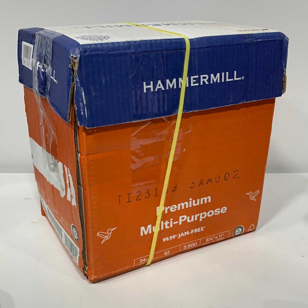 Hammermill Printer Paper, Premium Multipurpose Paper 24 lb, 8.5 x 11 - 5 Ream (2,500 Sheets) - 97 Bright, Made in the USA, 105810C