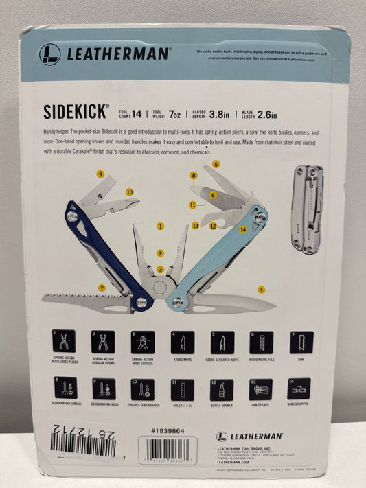 Leatherman Rev Multi-Purpose 14 Tools Light Blue Color with Nylon Sheath