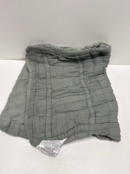 King Waffle Matelasse Quilt Sham Light Teal Green - Threshold™ Designed with Studio McGee: Cotton Texture, Zipper Closure, OEKO-TEX Certified