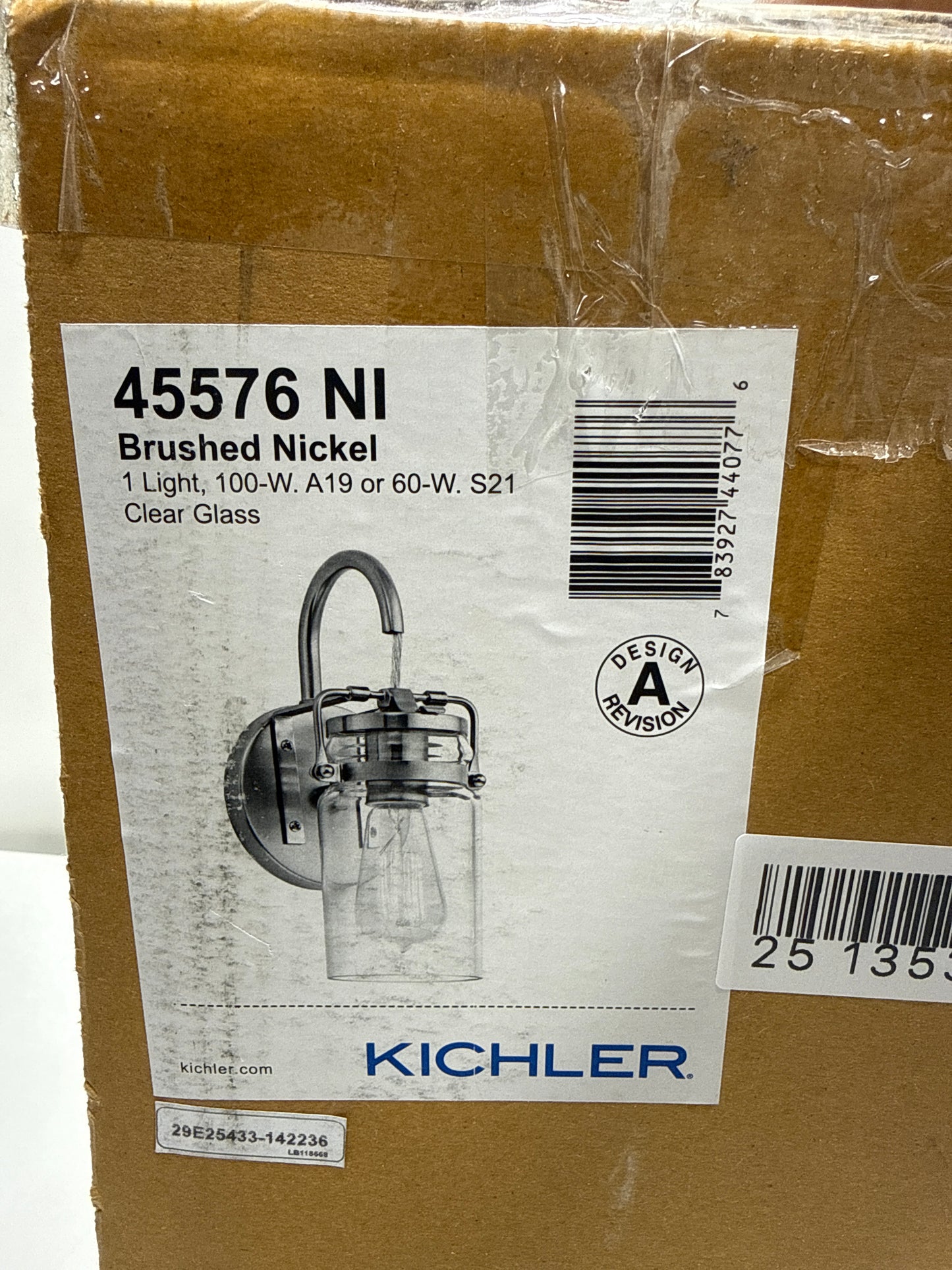 Kichler Lighting - One Light Wall Sconce - Wall Bracket - Brinley - 1 Light Wall