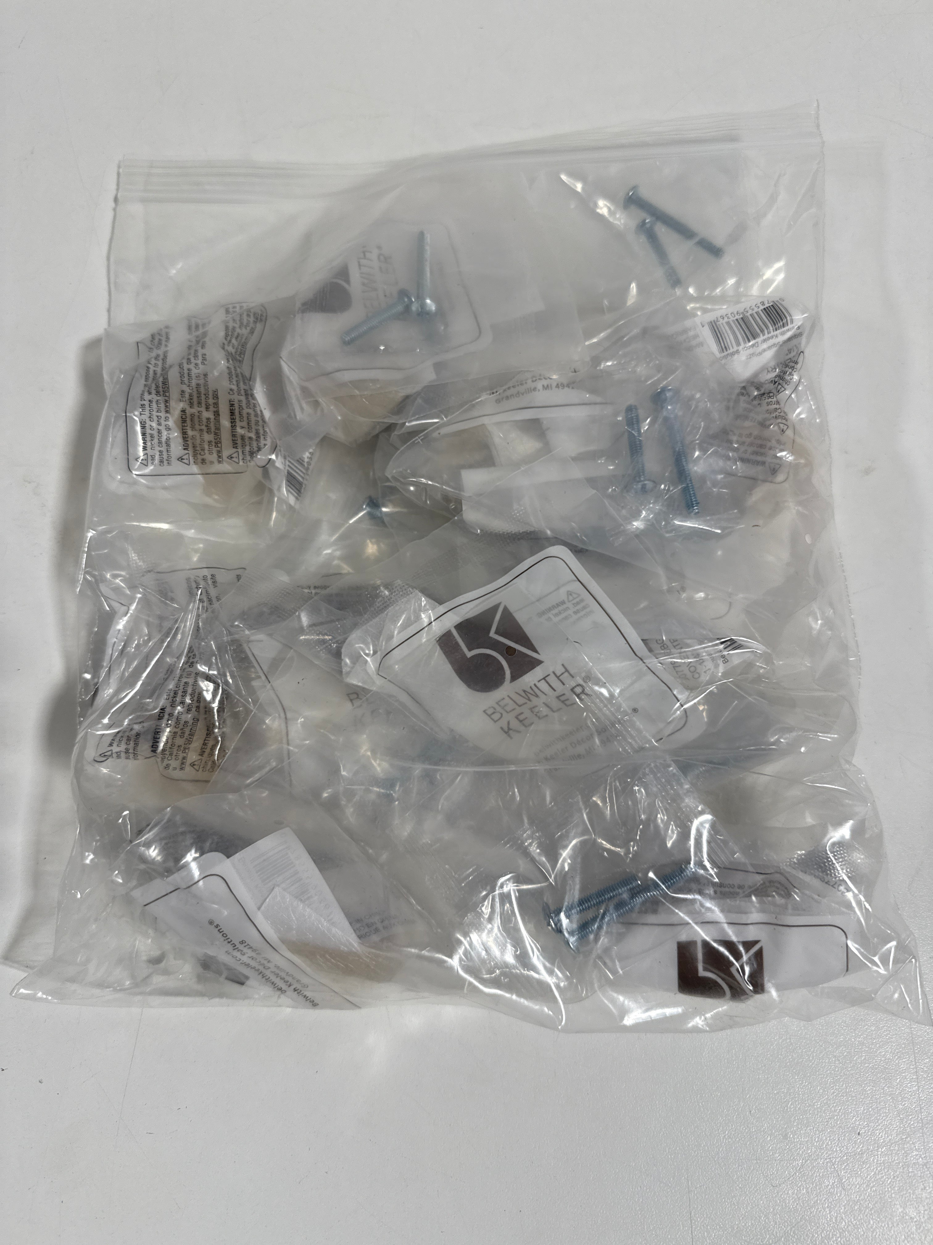 11 x Belwith Keeler B077986 Coventry 1-1/4 Inch Square Cabinet Knob Brushed Golden Brass - *Tools Hardware & Misc