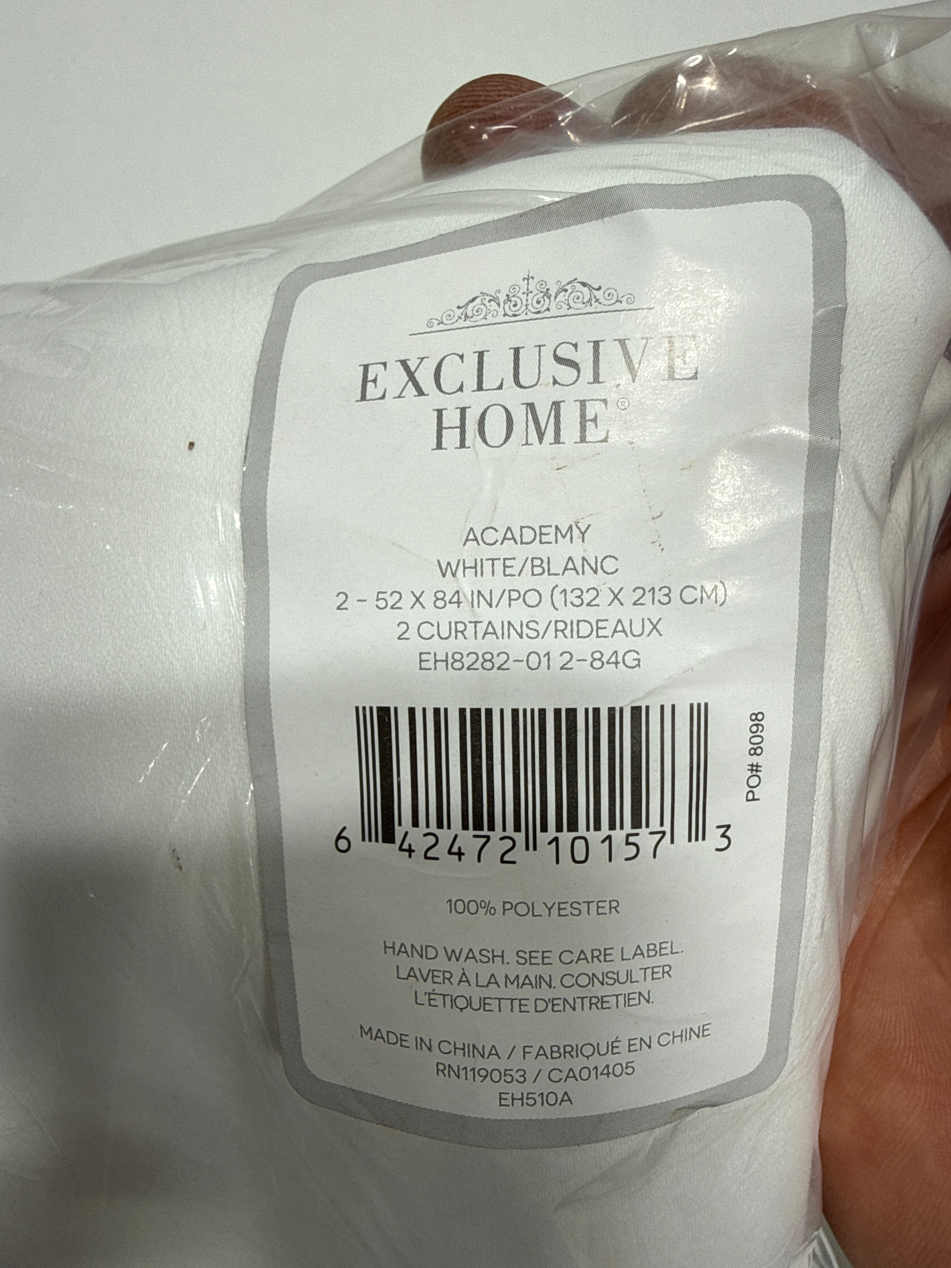 Exclusive Home Curtains Academy Total Blackout Grommet Top Curtain Panel Pair 52 X 84 White