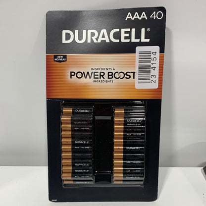 Duracell Power Boost Coppertop Alkaline AAA Batteries 40 Pack