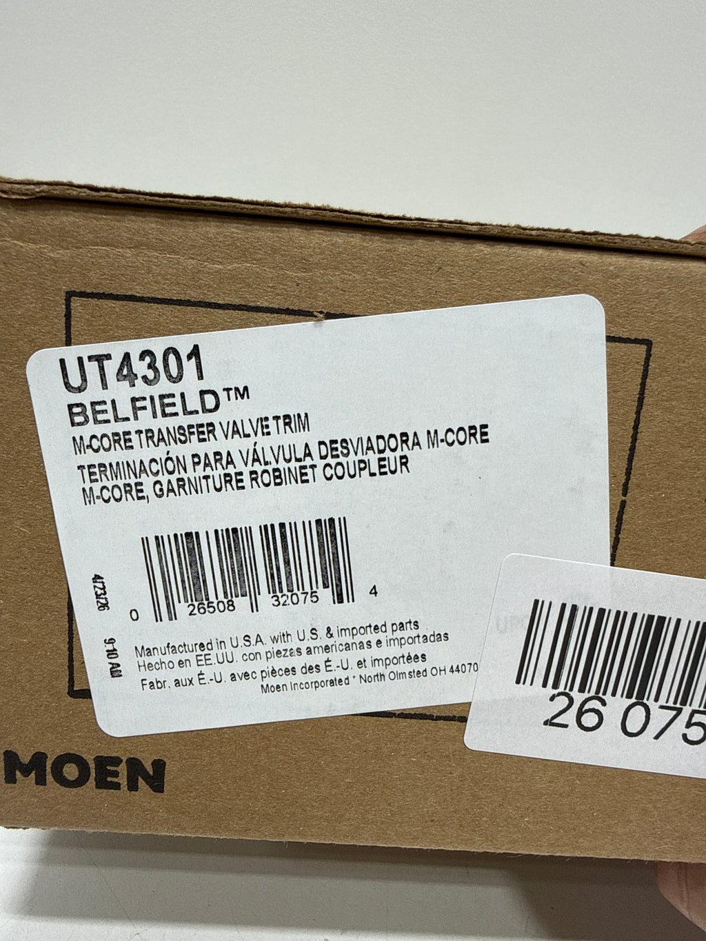 Moen UT4301 Belfield Single Handle 2 3 or 6 Function M-CORE Diverter Valve Trim - Less Rough-in Valve