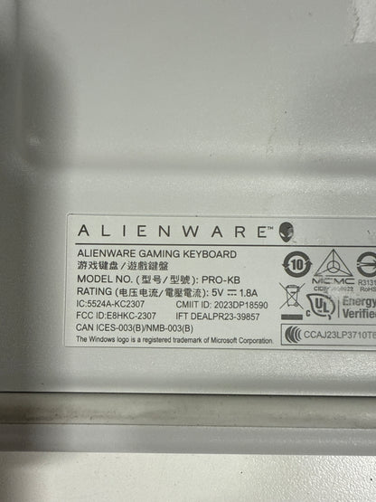 Used Alienware Pro Wireless Gaming Keyboard - White (PRO-KB-W-WW)