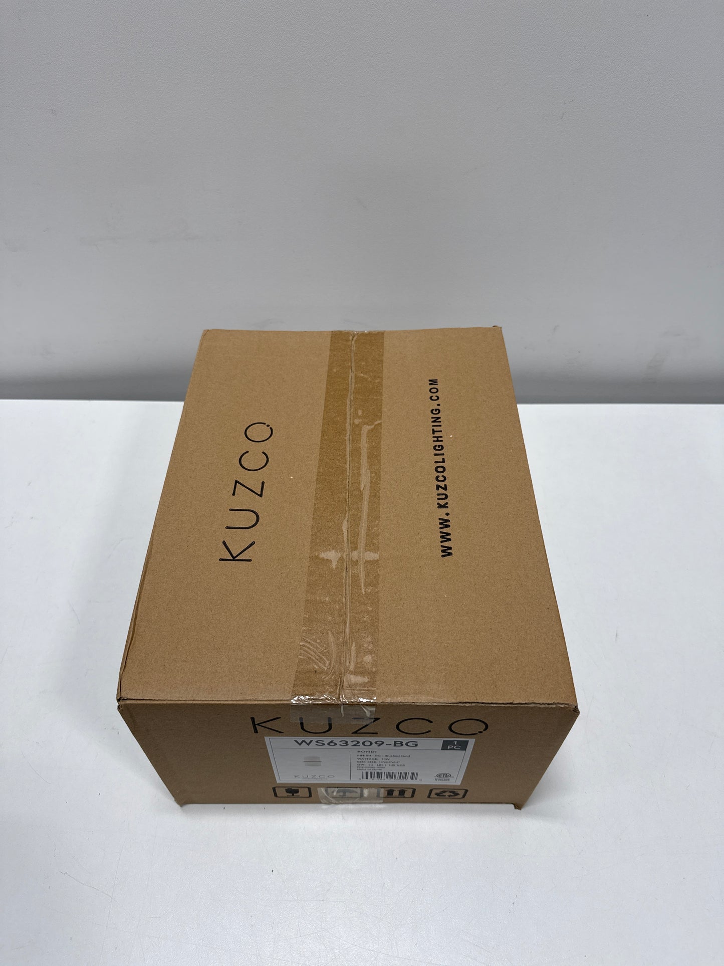 Kuzco Lighting WS63209-BG Pondi Wall Sconce LED, Brushed Gold