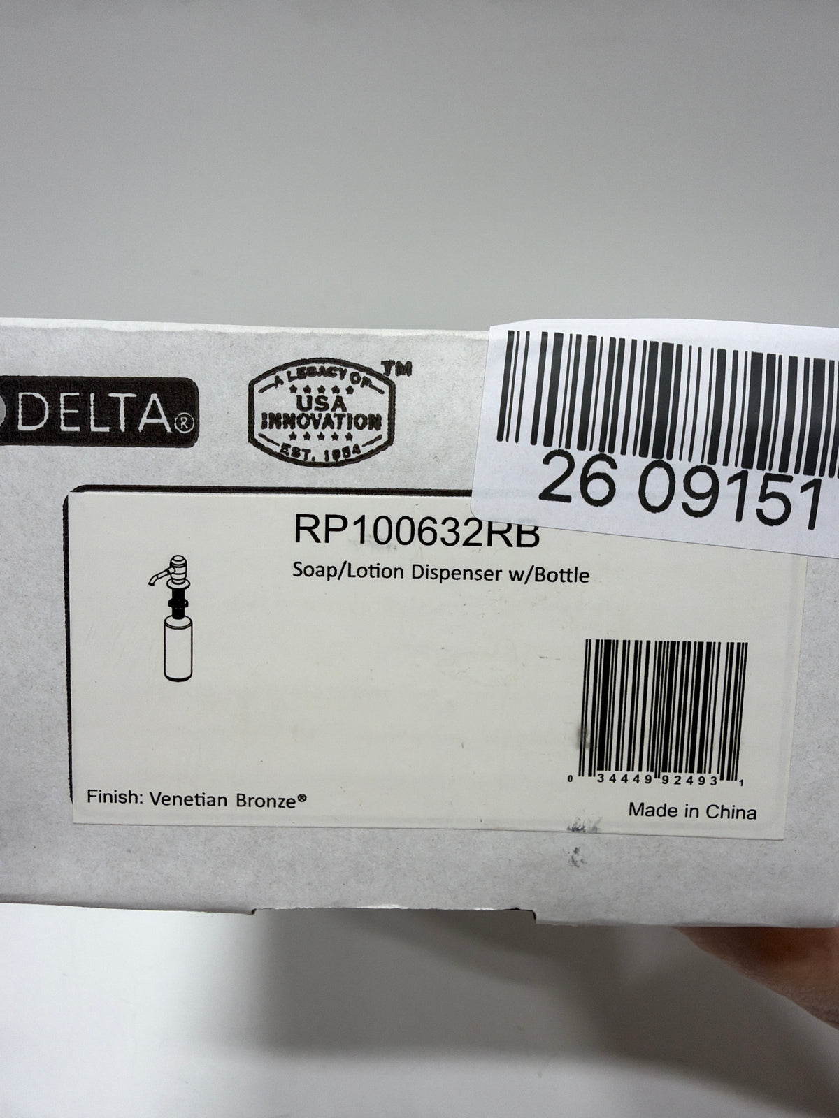 Delta RP100632 Broderick Deck Mounted Soap Dispenser with 13 Oz Capacity Venetian Bronze