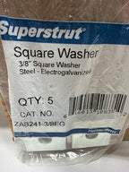 250 x 3/8 in. Square Strut Washer Silver Galvanized (ZAB2413/8EG-10)